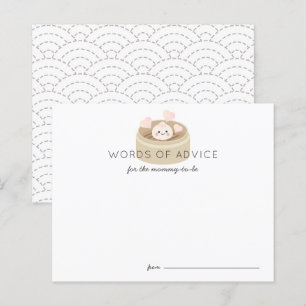 Petite carte de conseil sur le Baby shower de dump