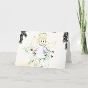 Petite carte de Noël allemande d'ange