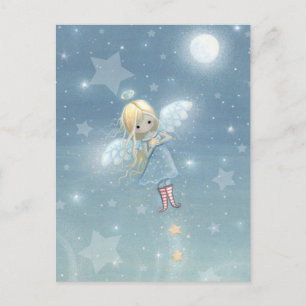 Petite carte de Noël étoile ange