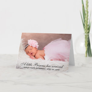 Petite carte de princesse New Baby Announcement