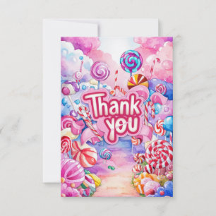 Petite carte de remerciements colorée de canyland