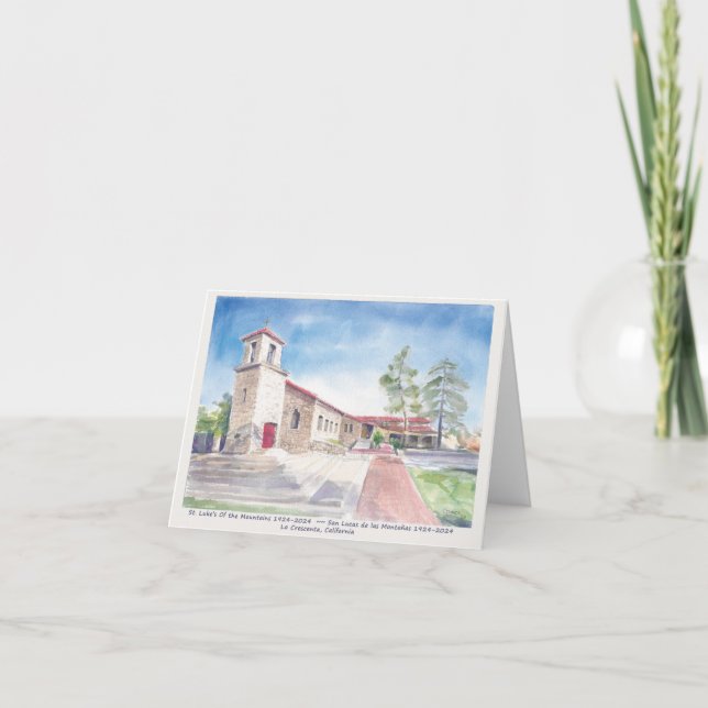 Petite Carte de remerciements pliée St Luke de 4 p (Devant)