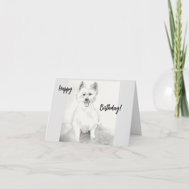 Petite carte de voeux d'anniversaire heureuse (Devant)