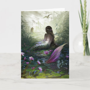 Petite carte de voeux de sirène