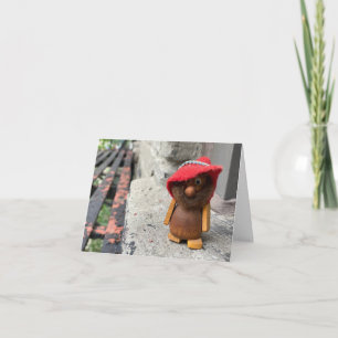 Petite carte de voeux gnome polonais BLANK INSIDE