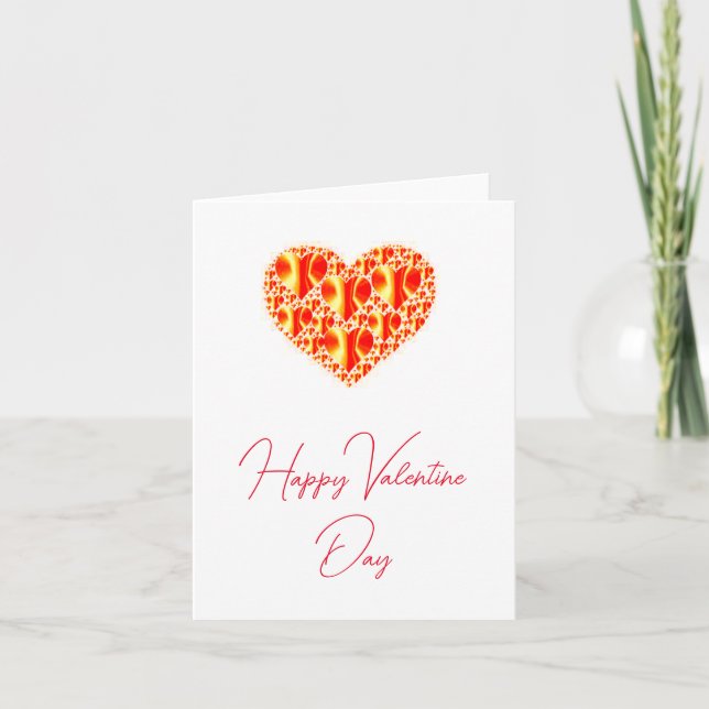 Petite carte valentine pliée de 4 po x 5,6 po (Devant)