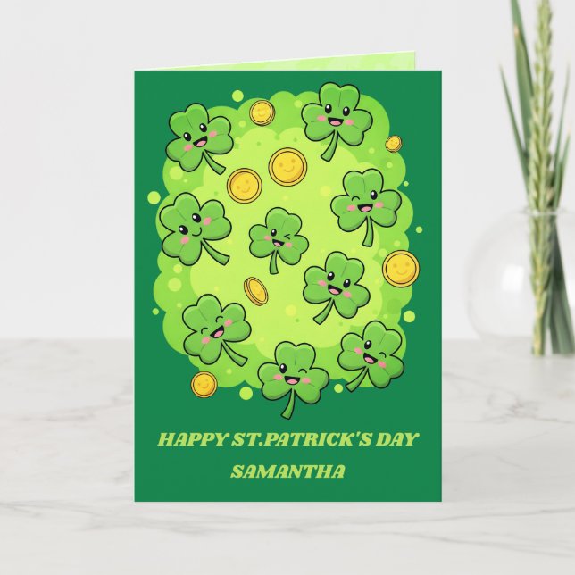 Petite Chanceuse Carte de la Saint-Patrick (Devant)