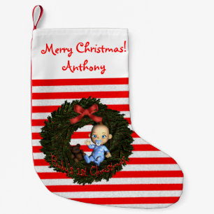 Petite Chaussette De Noël 1er Noël du bébé garçon
