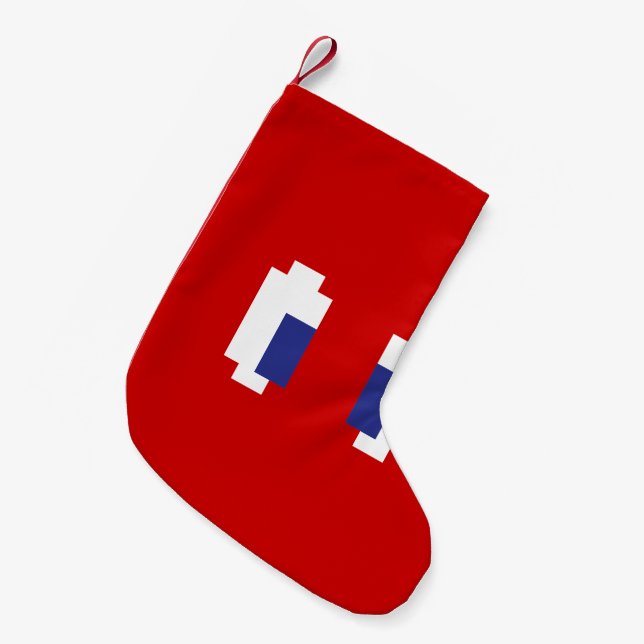 Petite Chaussette De Noël 8 bits Pixel Manga Eyes (Devant (Accrochage))