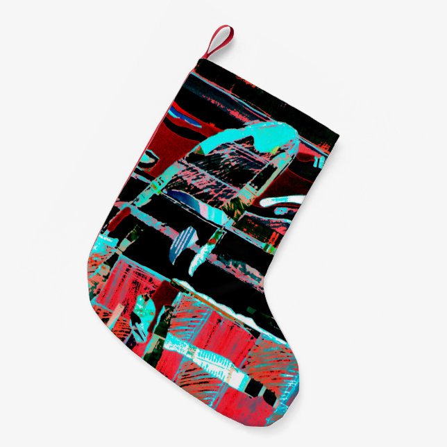 Petite Chaussette De Noël Abstract Freedom – Custom Christmas Stocking (Devant (Accrochage))