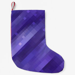 Petite Chaussette De Noël Abstrait brillant en mosaïque violet arrière - pla