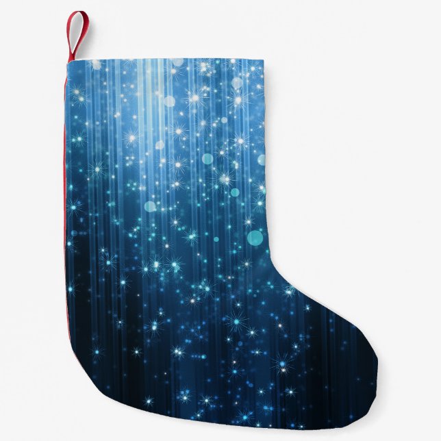 Petite Chaussette De Noël Abstrait lumineux : Art Arrière - plan éclairé. (Devant)