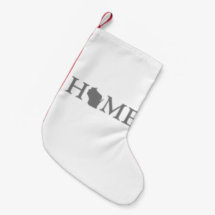 Petite Chaussette De Noël Accueil Wisconsin Mot d'art de Noël
