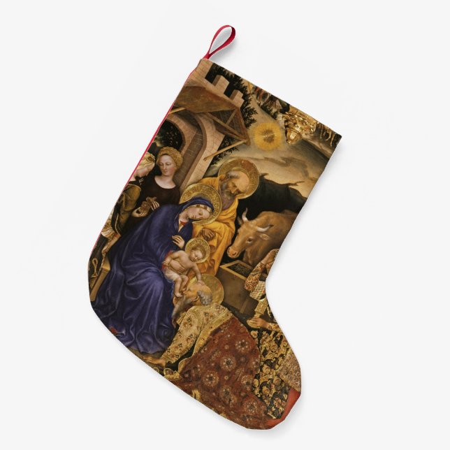 Petite Chaussette De Noël Adoration de la Magi (Devant (Accrochage))