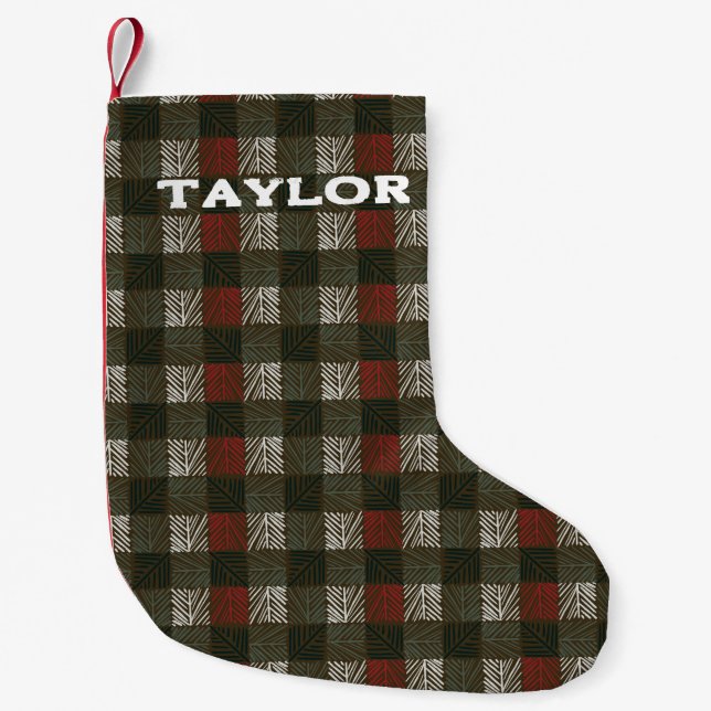Petite Chaussette De Noël Aiguille de pin (Devant)
