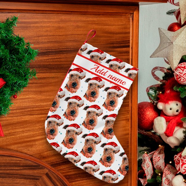 Petite Chaussette De Noël Airedale Terrier Chien race Noël (Créateur téléchargé)