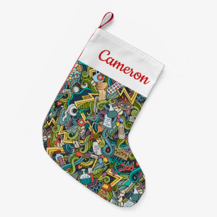 Petite Chaussette De Noël Ajoutez votre motif Médicale nommé d'icône d'ar