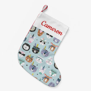 Petite Chaussette De Noël Ajoutez votre motif tribal mignon nommé de