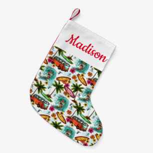 Petite Chaussette De Noël Ajoutez votre nom Surf City