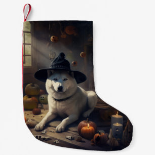 Petite Chaussette De Noël Akita Citrouilles Halloween effroi