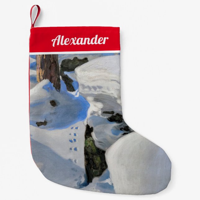 Petite Chaussette De Noël Akseli Gallen-Kallela - Le repaire du Lynx (Devant)