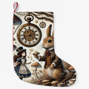 Petite Chaussette De Noël alice au pays des merveilles lapin blanc