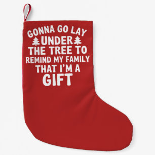 Petite Chaussette De Noël Aller s'allonger sous l'arbre pour rappeler à ma f