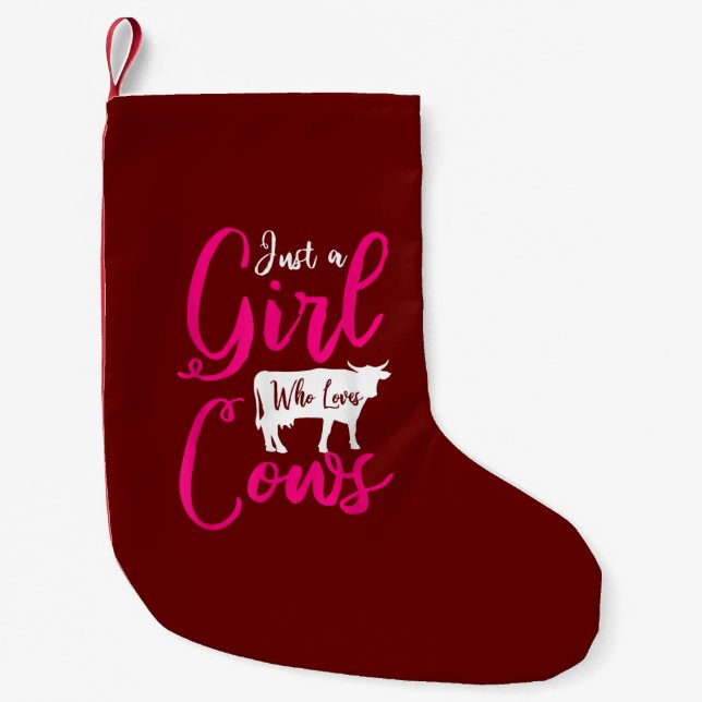 Petite Chaussette De Noël Amateurs de vaches| Vaches-cadeaux pour les animau (Devant)