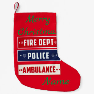 Petite Chaussette De Noël Ambulance de police des incendies Thunder_Cove