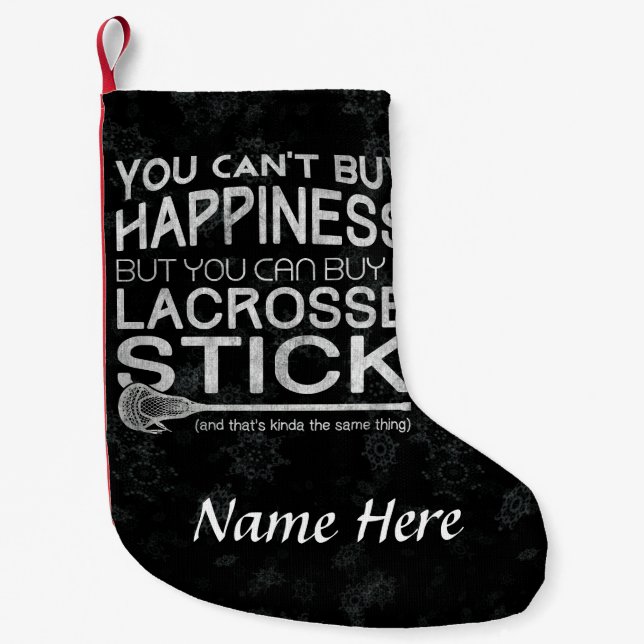 Petite Chaussette De Noël Amusant Lacrosse Conception Noël Stocker (Devant)