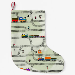 Petite Chaussette De Noël Amusants enfants chemin de fer motif sans couture 