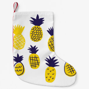 Petite Chaussette De Noël Ananas abstrait coloré et minimaliste dans la bala