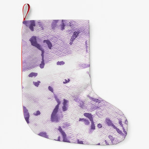 Petite Chaussette De Noël Animal Géométrique Texturé. Lignes croisées de lav