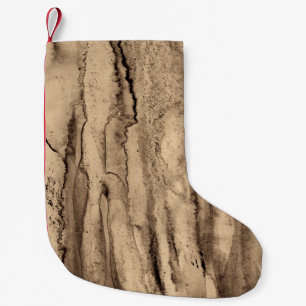 Petite Chaussette De Noël Aquarelle Abstraite sur la texture du papier. À Se