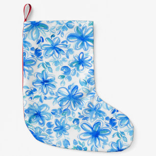 Petite Chaussette De Noël Aquarelle Floral Chintz Motif mignon