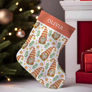 Petite Chaussette De Noël Aquarelle Gnome Scandinave Noël Mignon