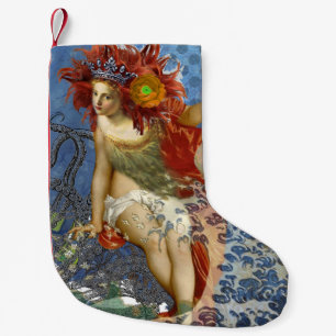 Petite Chaussette De Noël Aquarius Mermaid Bleu gothique