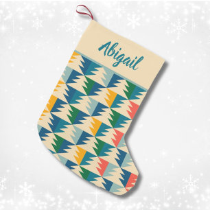 Petite Chaussette De Noël Arbre de Noël Retro personnalisé