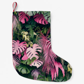 Petite Chaussette De Noël Arbres Arrière - plans tropicaux