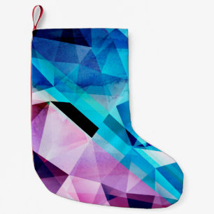 Petite Chaussette De Noël Arrière - plan abstrait clair aquarelle avec géo