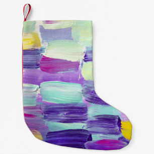 Petite Chaussette De Noël Arrière - plan d'art Abstrait peint à la main