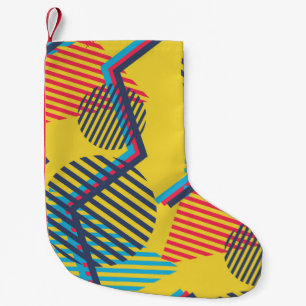 Petite Chaussette De Noël Arrière - plan d'art pop, texture géométrique abst