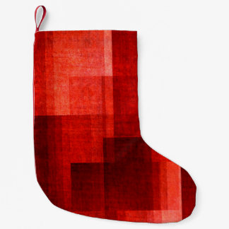 Petite Chaussette De Noël arrière - plan géométrique rouge foncé - textures