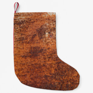 Petite Chaussette De Noël Arrière - plan métallique rouillé