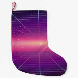 Petite Chaussette De Noël Arrière - plan rétro abstrait lumineux fait dans l