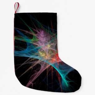 Petite Chaussette De Noël Art Abstrait Glace Arc-en-ciel