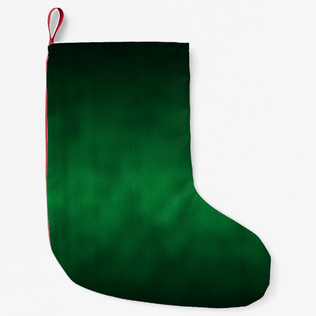 Petite Chaussette De Noël Art Arrière - plan Ombre Gothique Vert (Devant)