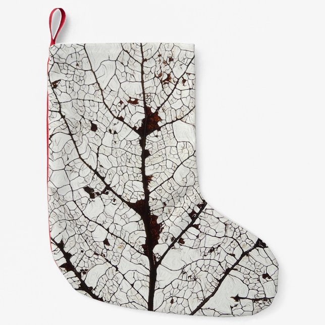 Petite Chaussette De Noël Aspen Feuille Squelette 1 (Devant)