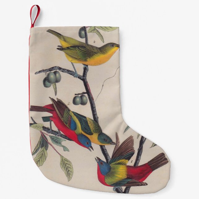 Petite Chaussette De Noël Audubon Peint Bunting Bird Wildlife (Devant)