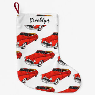 Petite Chaussette De Noël Automobile classique rouge 1948
